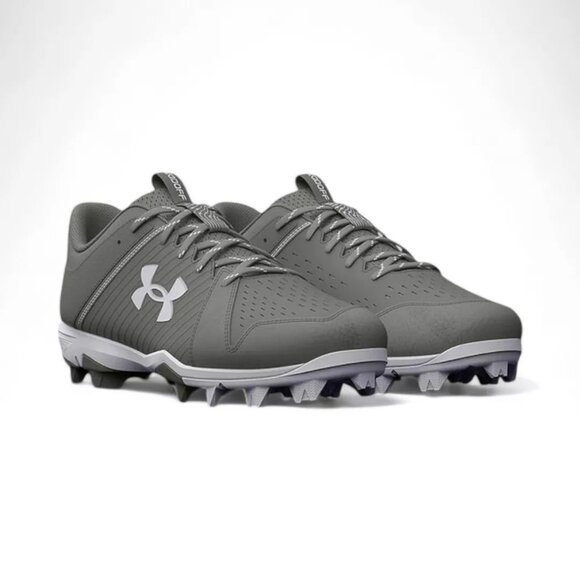 Under Armour Leadoff Low RM Baseball Cleats Men's Size 12 Gray Leather Summer Sp - Picture 1 of 12